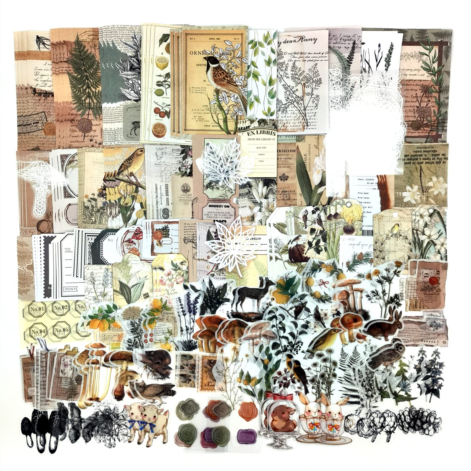 Amazon.com: Esweny 260PCS Vintage Journaling Scrapbooking Supplies